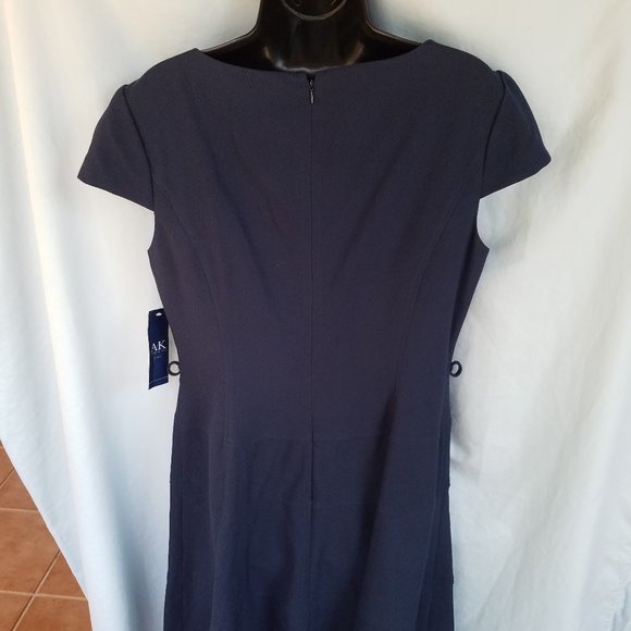 NWT Anne Klein Size 14 On the Move Navy Blue Dress - Picture 4 of 10